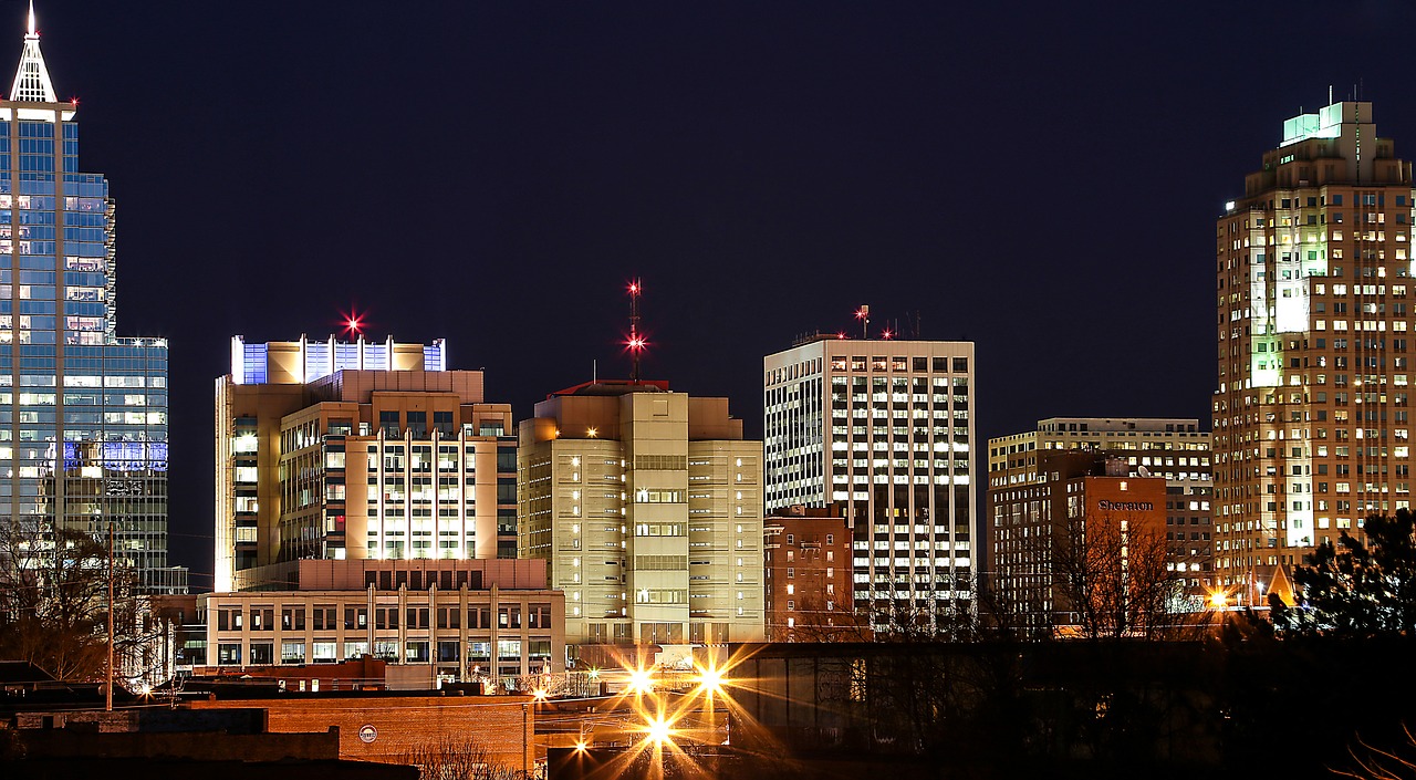 Image - cityscape downtown night photograph