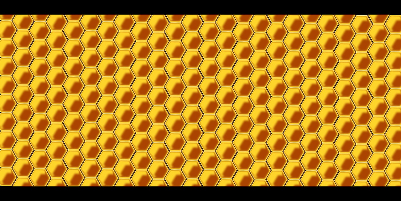 Image - hive wax bee cell honey health