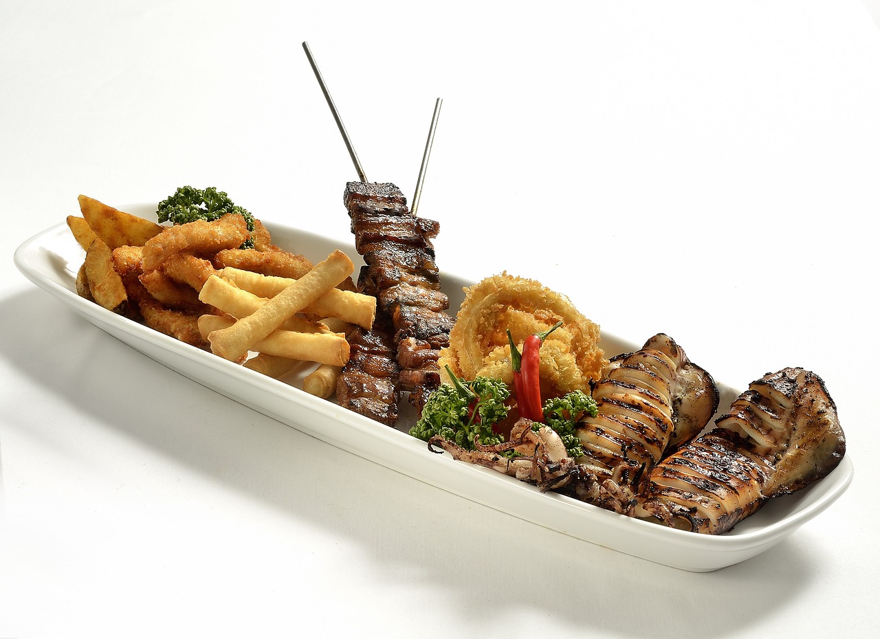 Image - barbecue food platter beer match