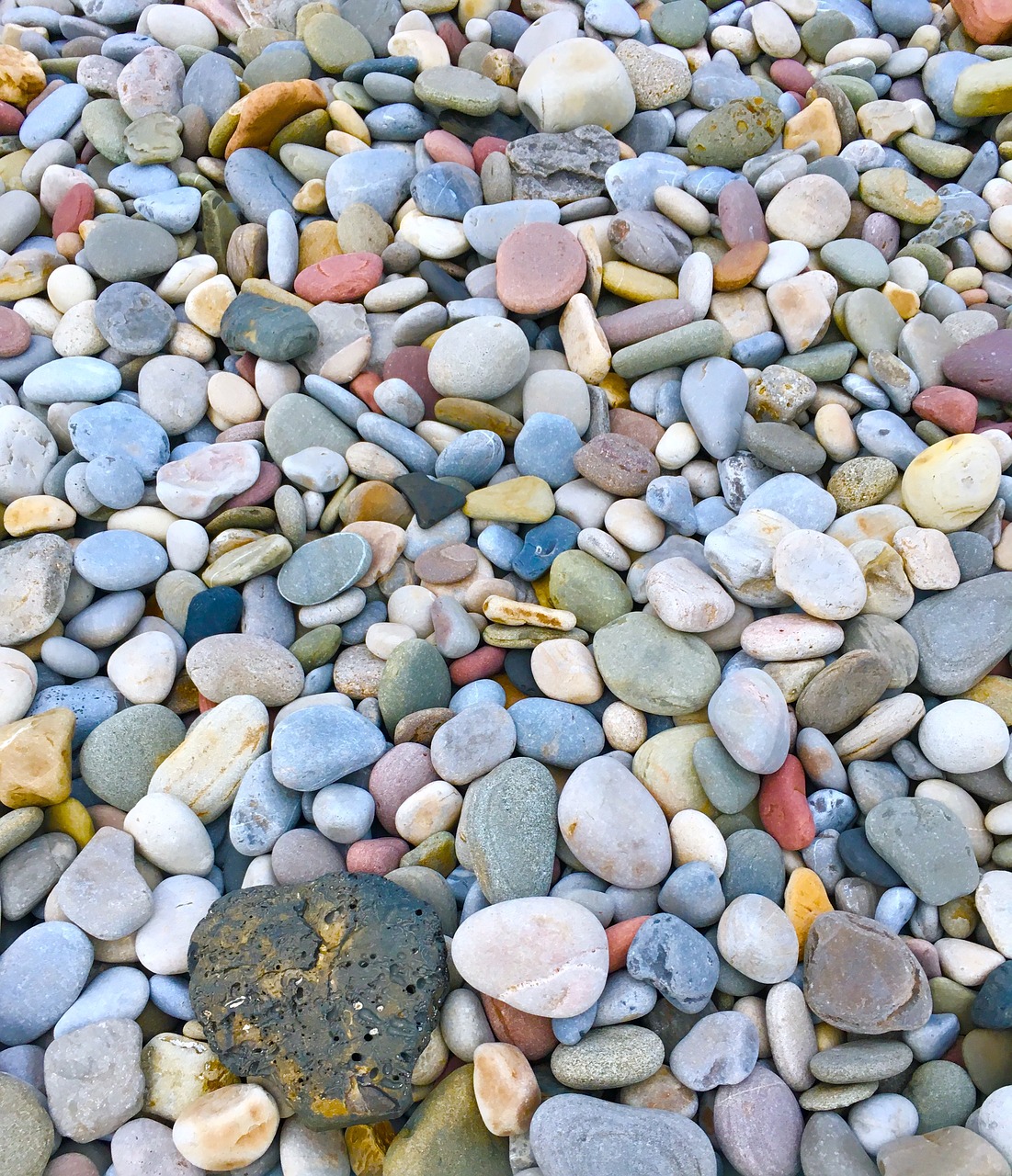 Image - pebbles seashore rocks beach