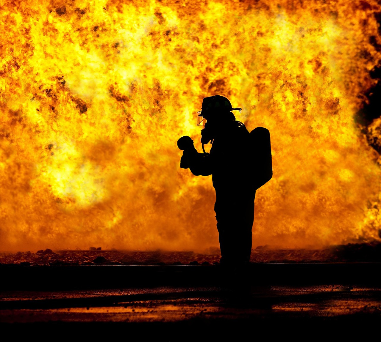 Image - fire fighter rescue baby held hard