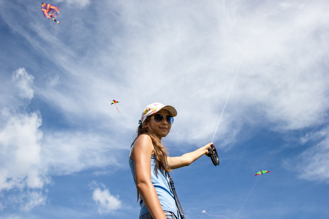 Image - childhood sky kite happiness joy