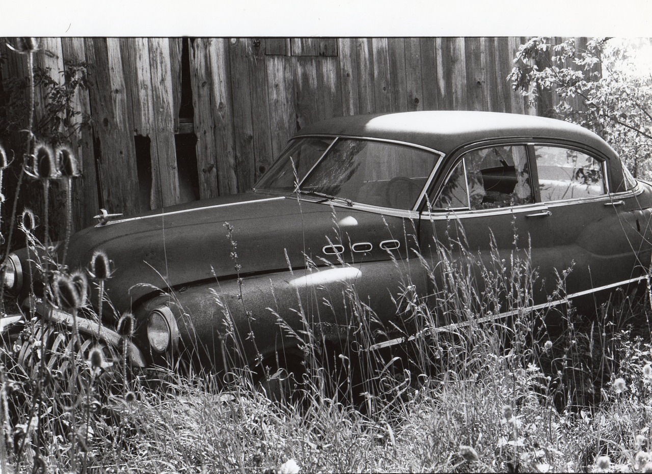 Image - car black and white vintage retro