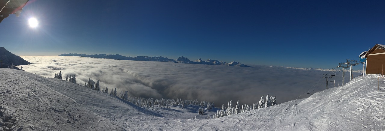 Image - snow resort clouds winter ski