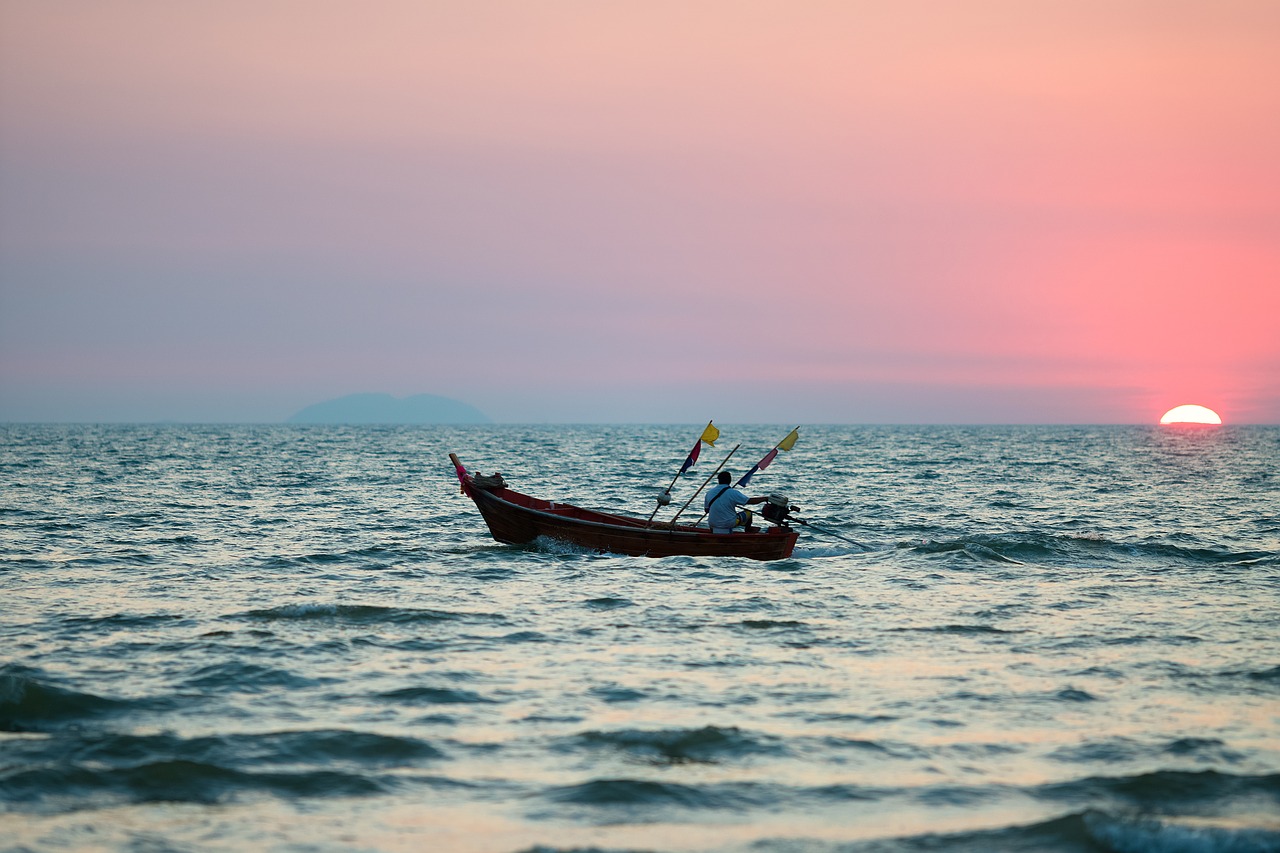 Image - sunset tropical sea ocean travel
