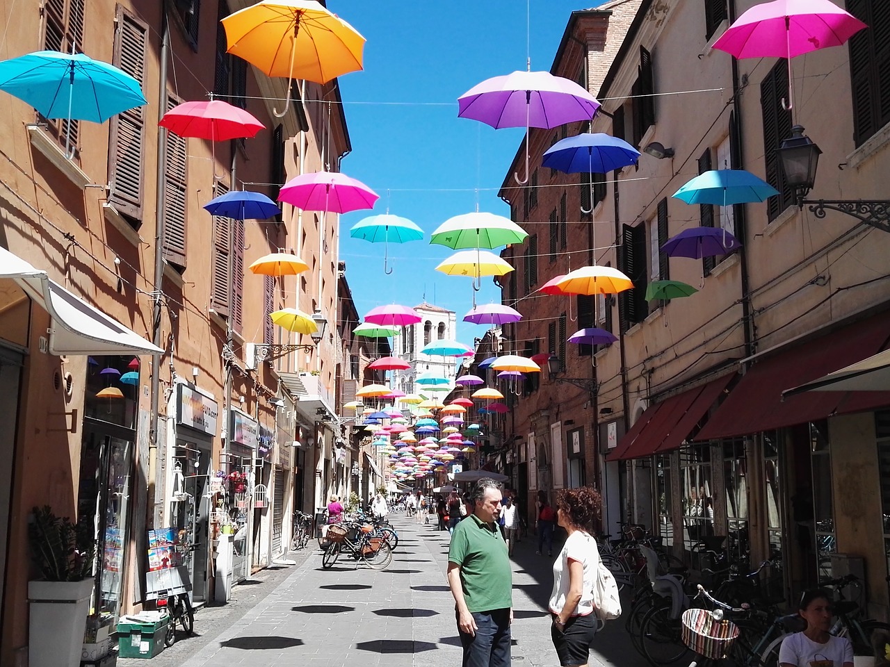 Image - colors sky umbrella italy colorful