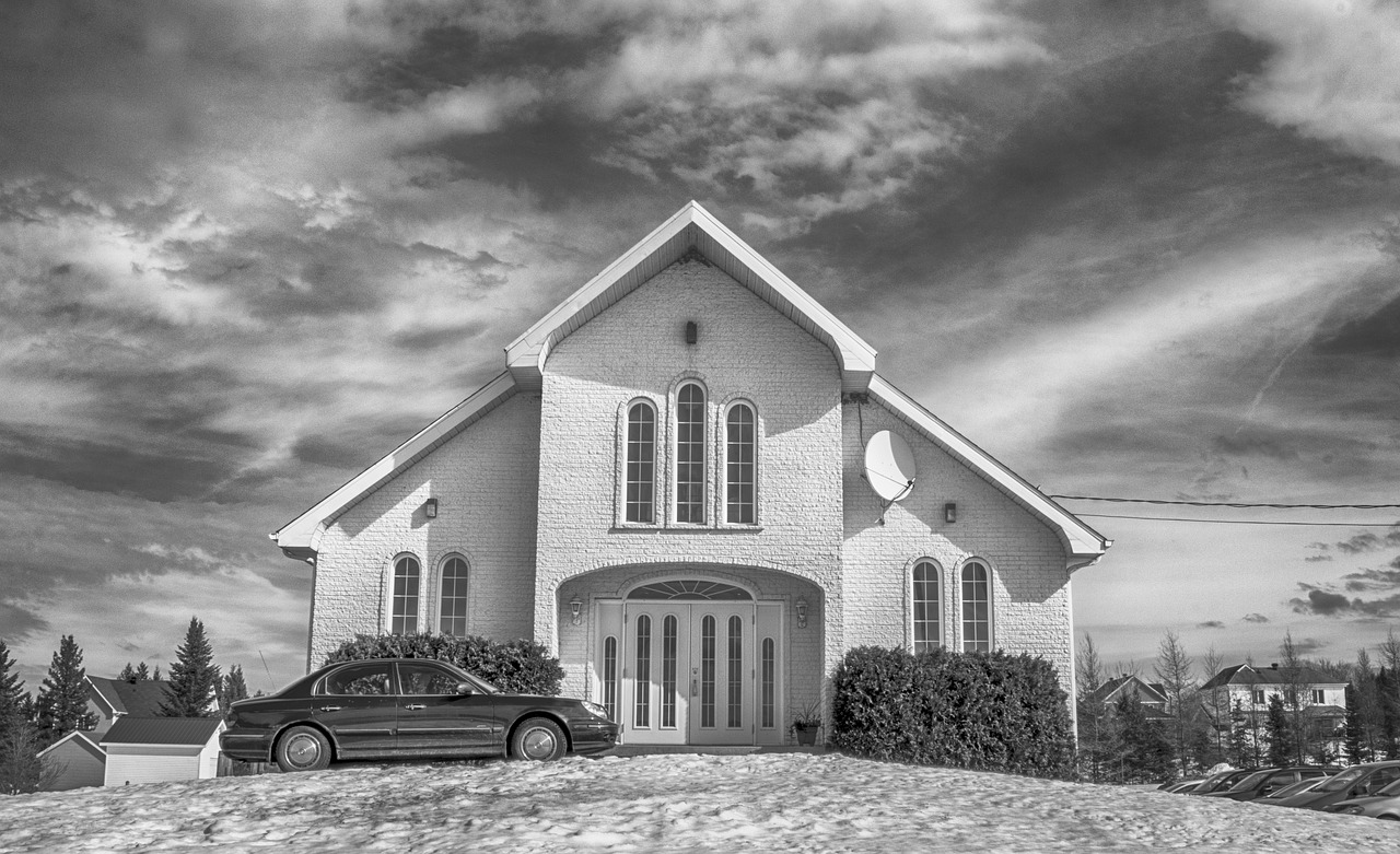 Image - church black and white b w hdr