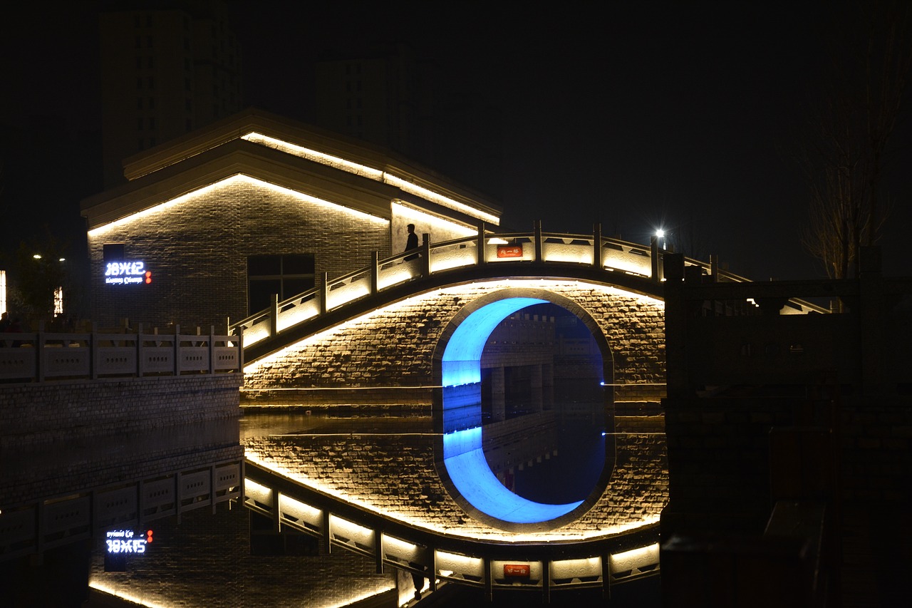 Image - park night night bridge