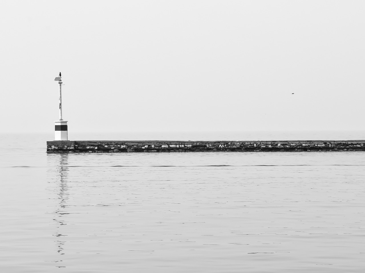 Image - pier beach lighthouse beacon water