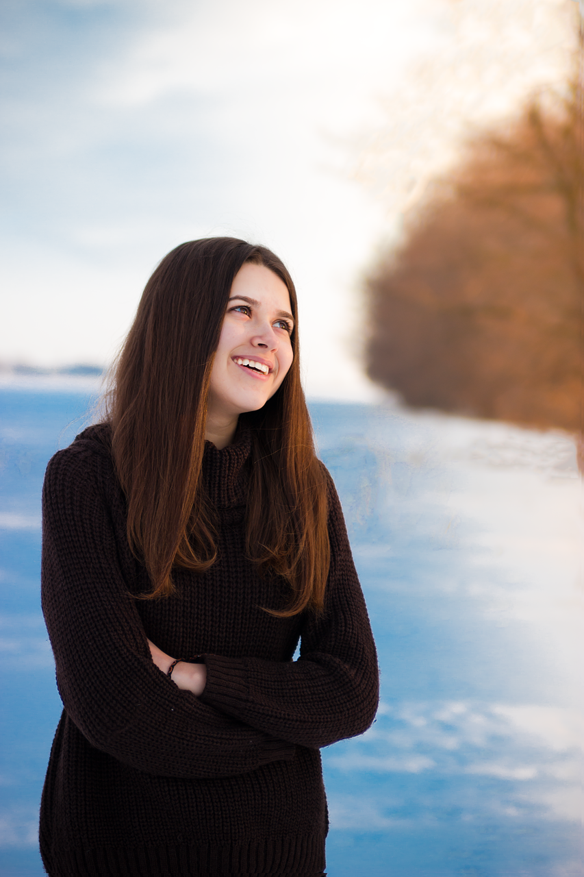 Image - girl portrait winter beauty joy