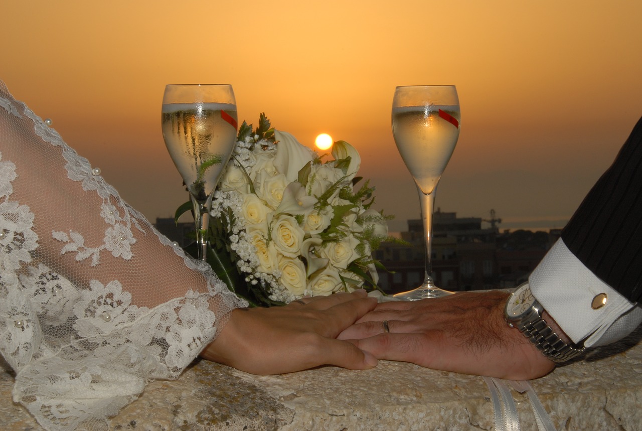 Image - marriage sunset wedding love