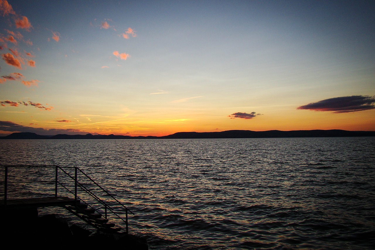 Image - lake balaton siófok sunset