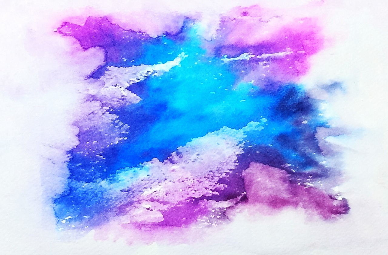 Image - galaxy watercolor blue purple