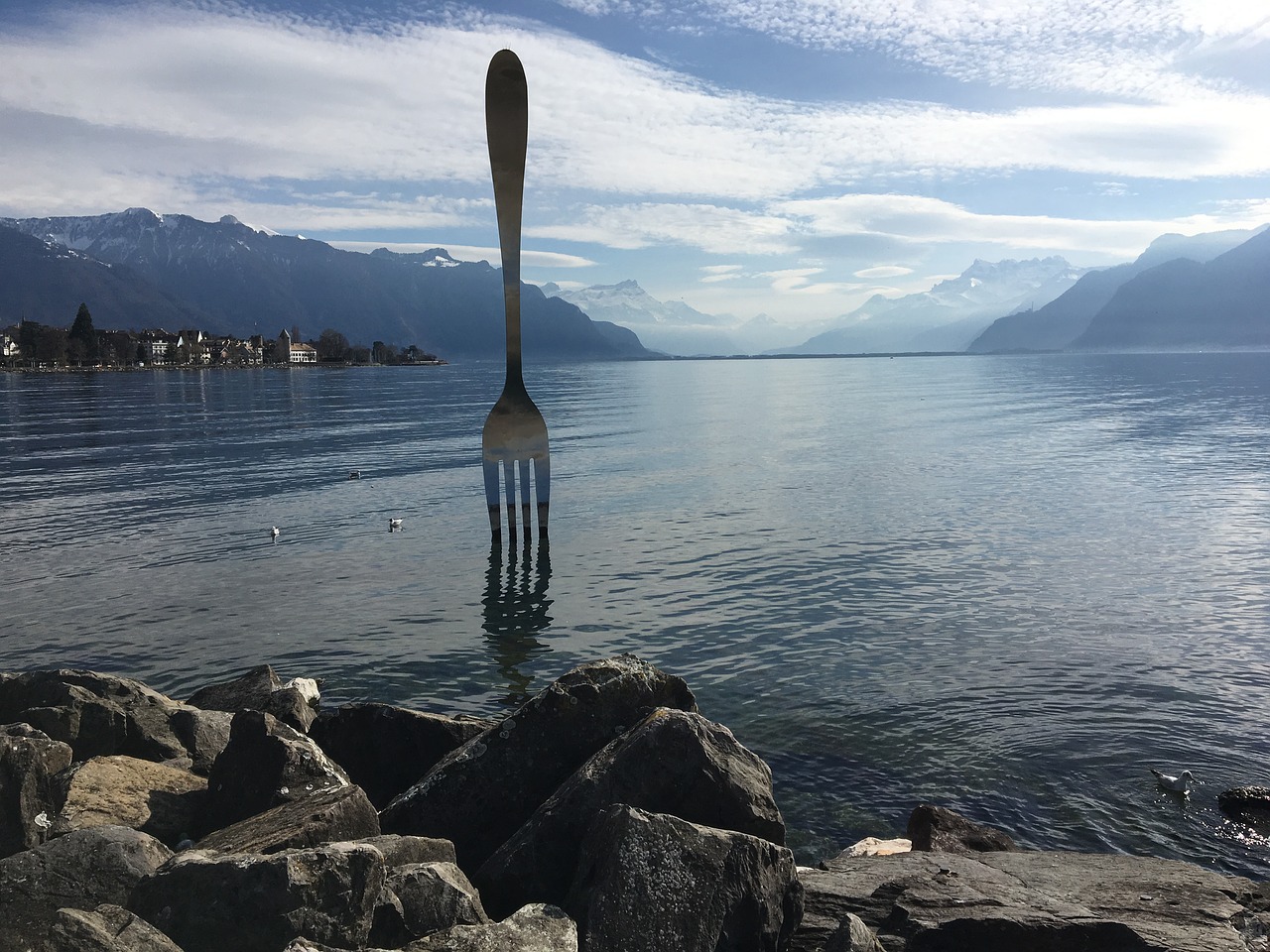 Image - fork lake vevey switzerland