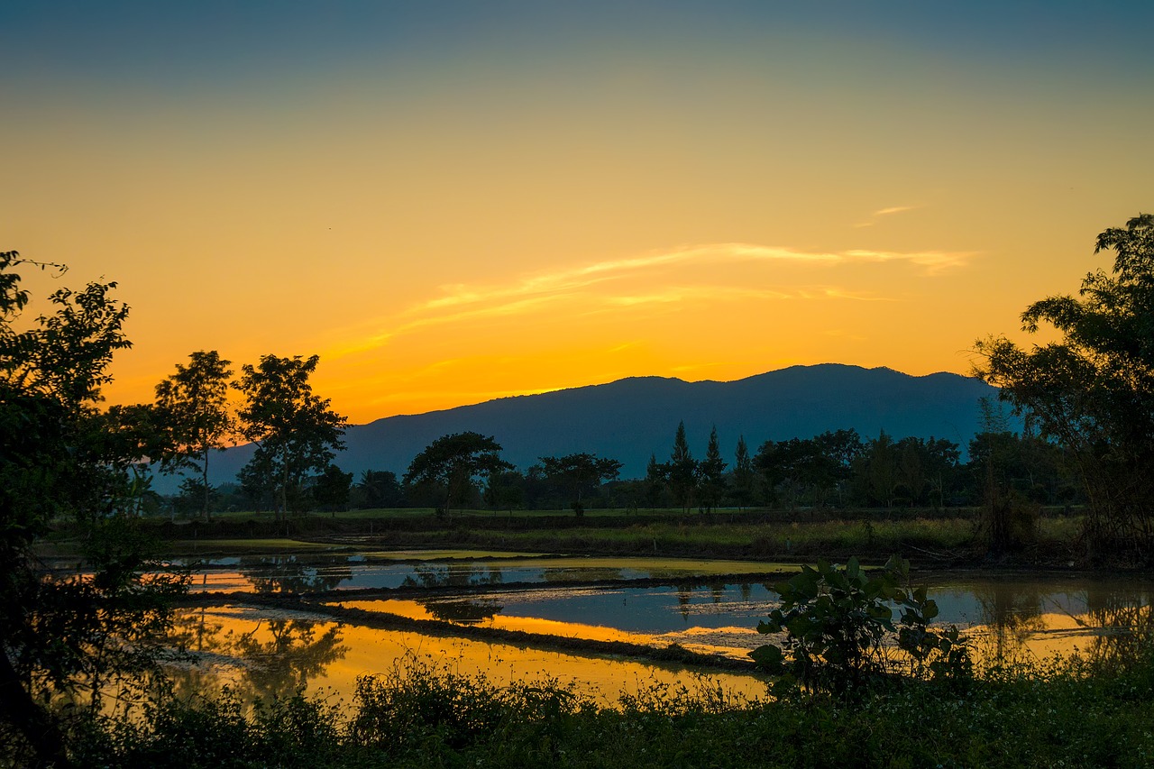 Image - sunset mountain nature landscape