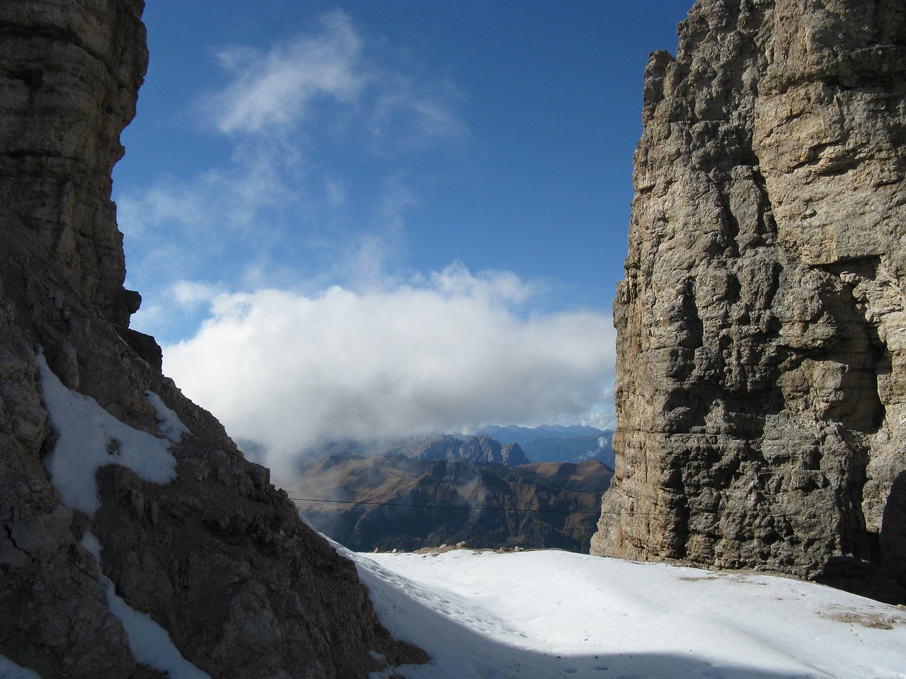 Image - mountains snow summit dolomites