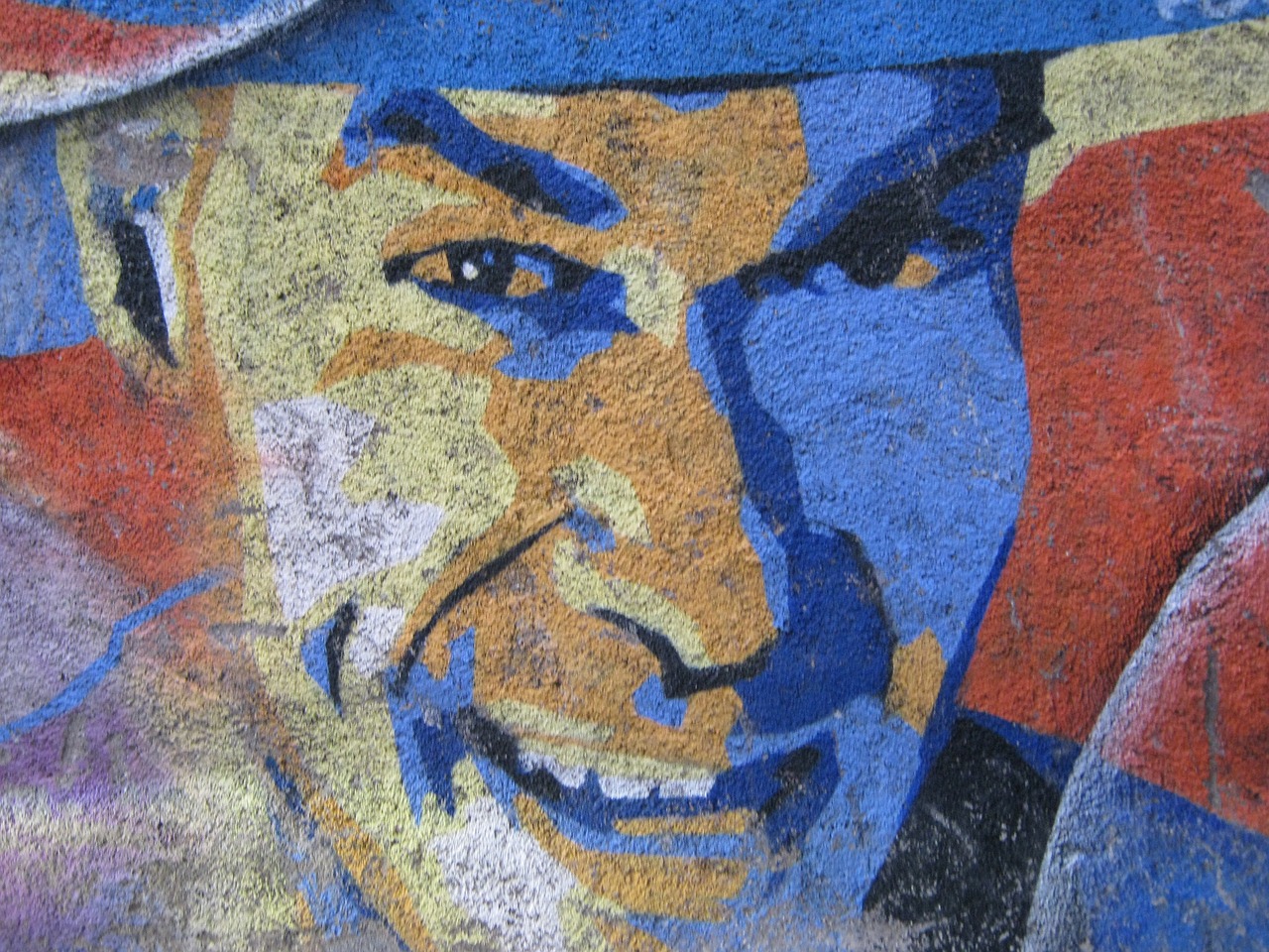 Image - graffiti portrait man smile person