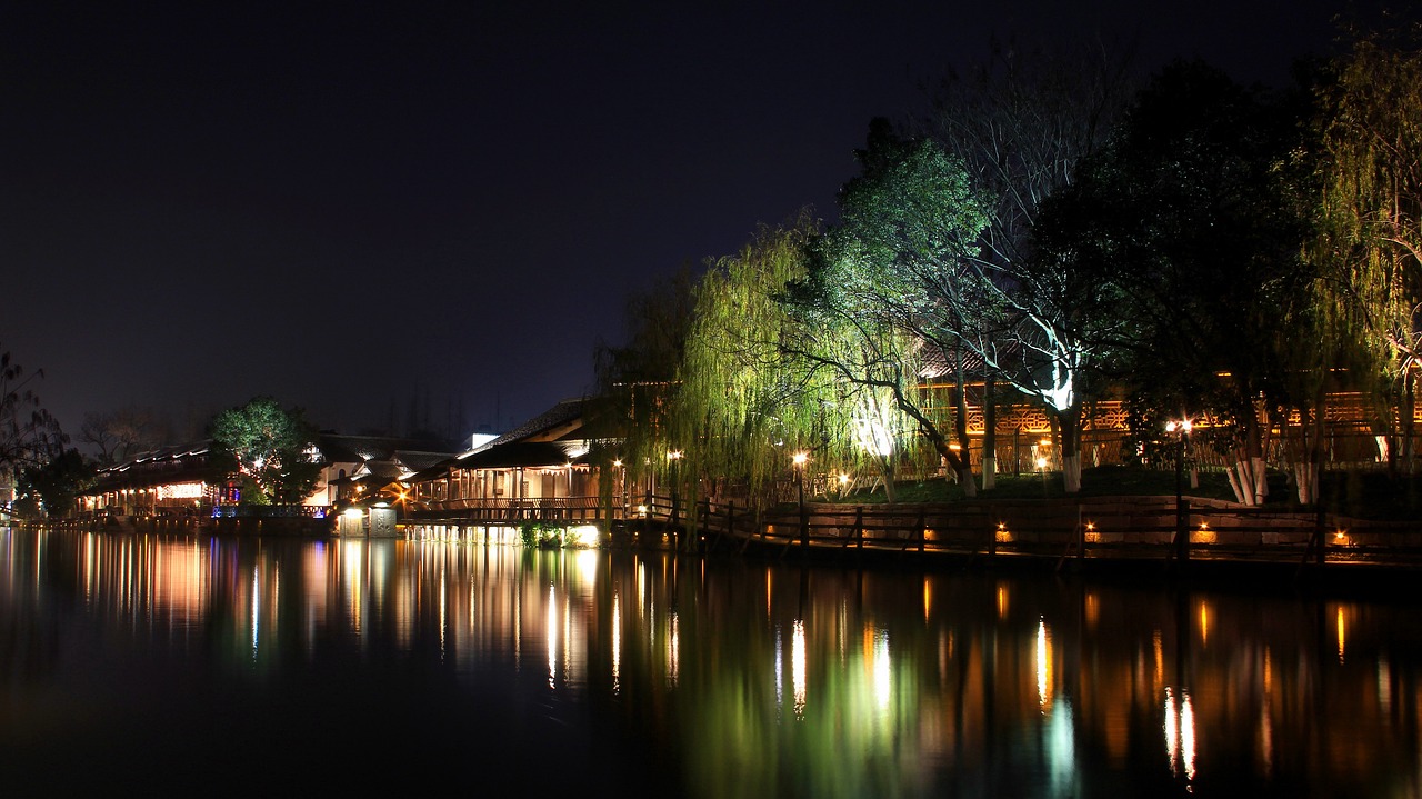 Image - night view wuzhen watertown