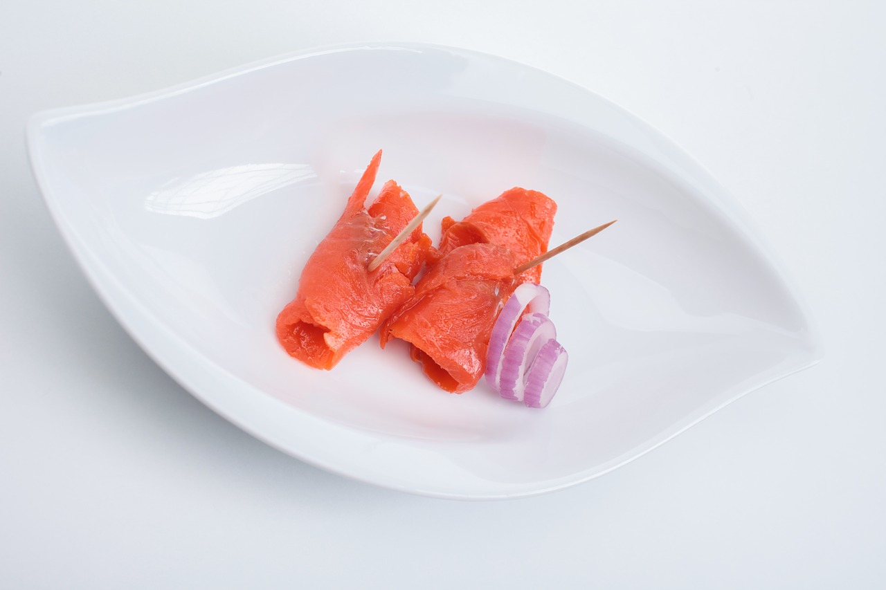 Image - salmon fish eat food gourmet