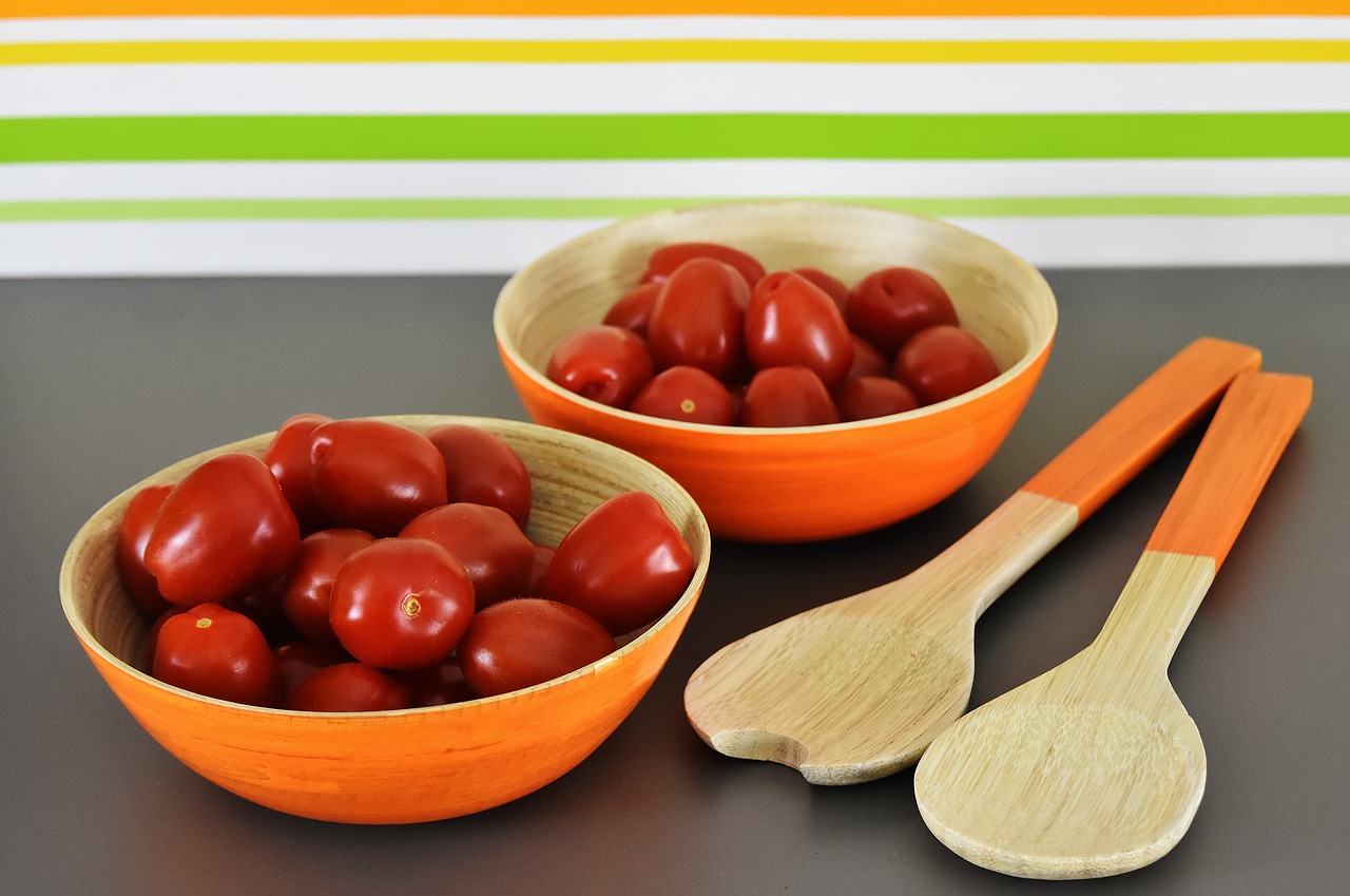 Image - tomatoes salad servers vegetables