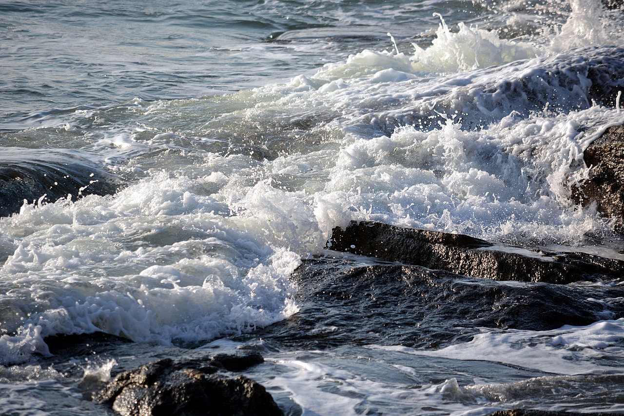 Image - sea nature ocean rocks tide wind