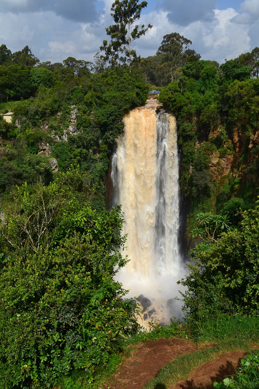 Image - kenya water fall water nature