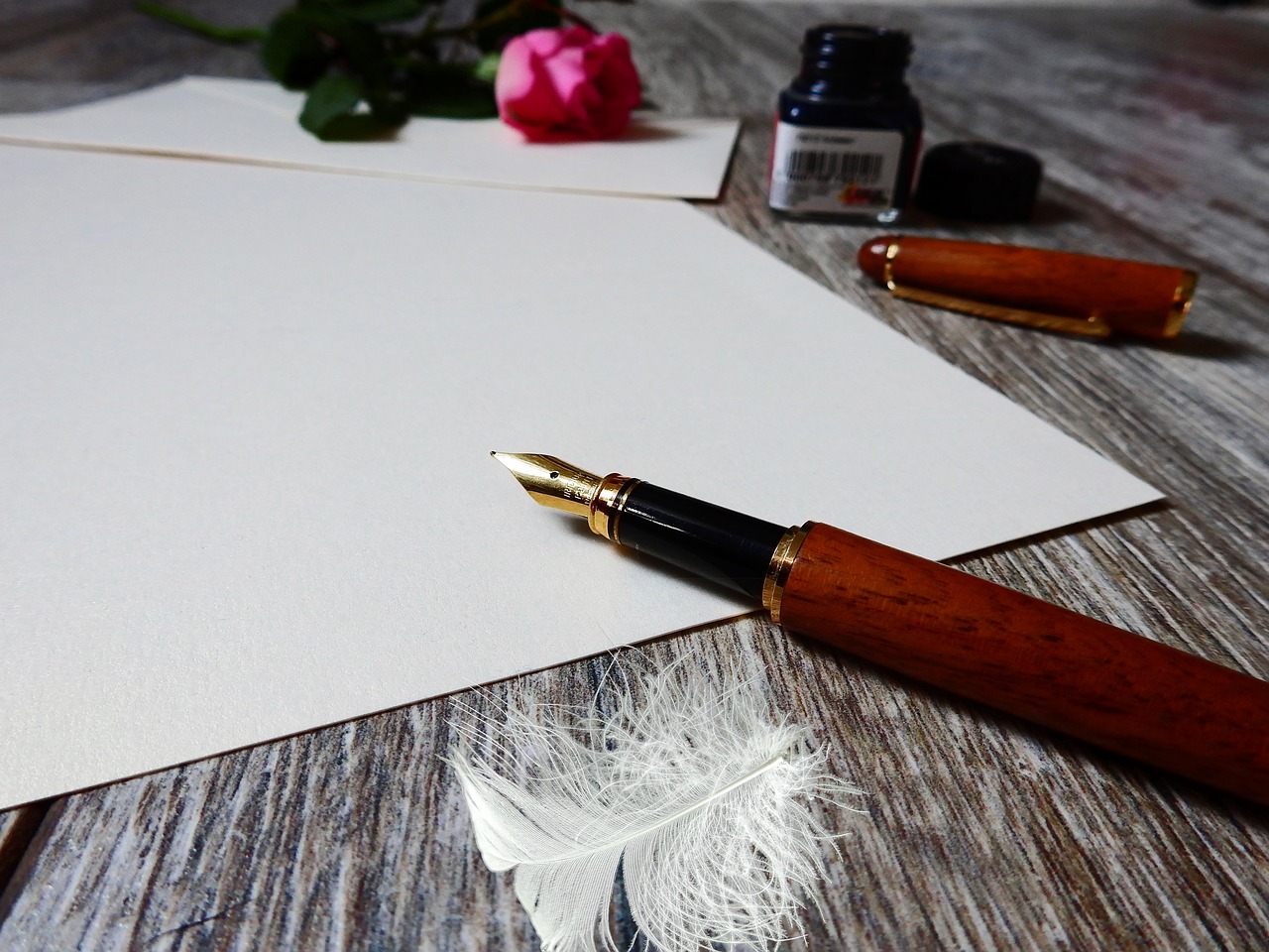 Image - letters paper leave filler