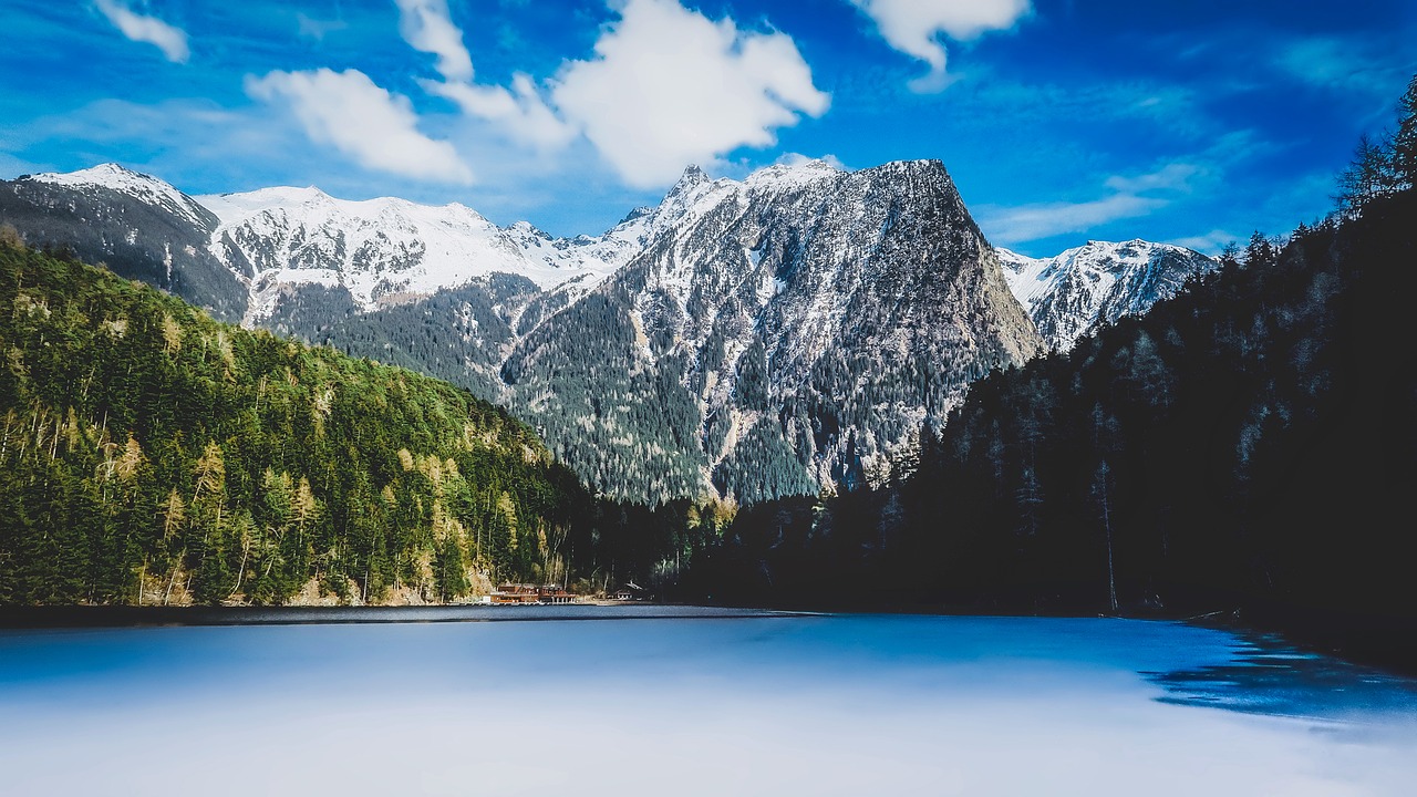 Image - austria lake water sky clouds