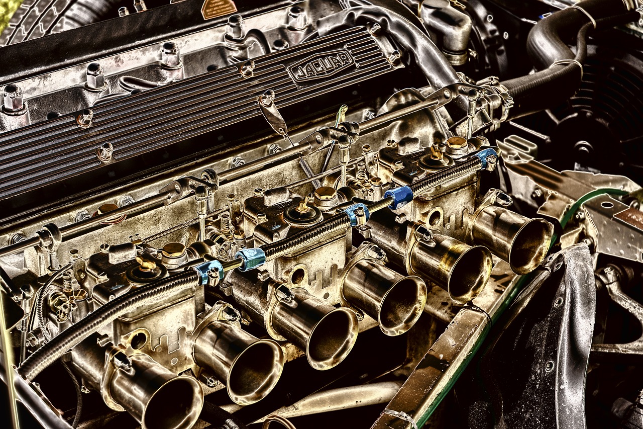 Image - jaguar etype engine car vintage