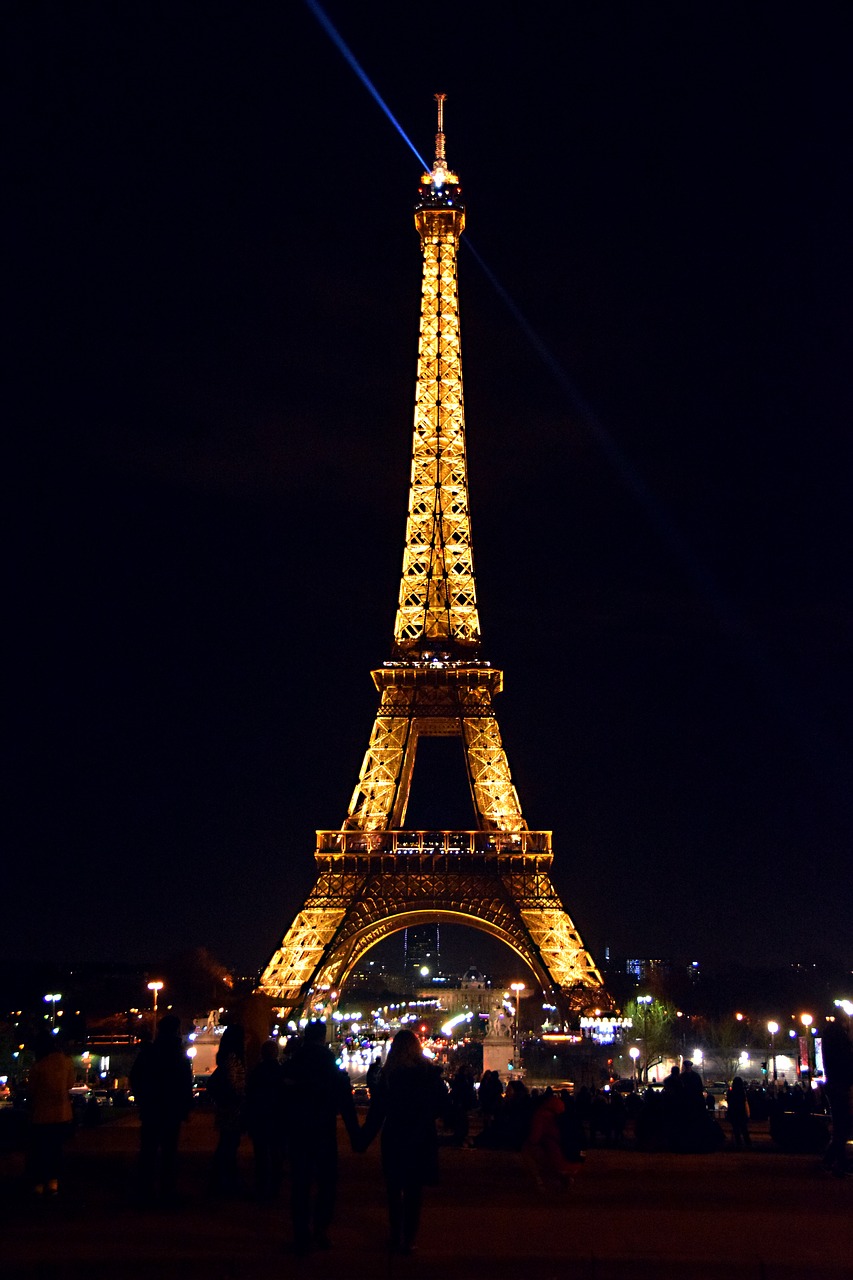 Image - eiffel tower paris france night