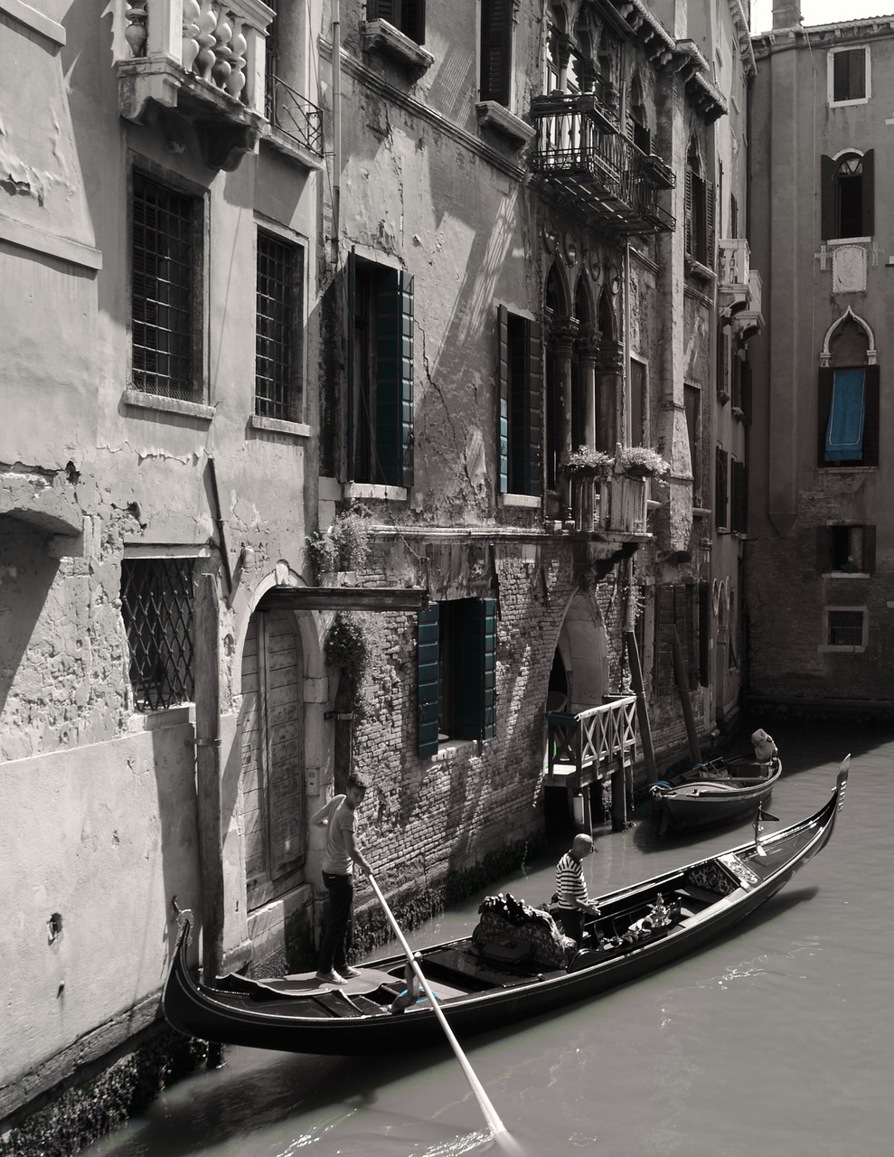 Image - gondola venice boats ship way