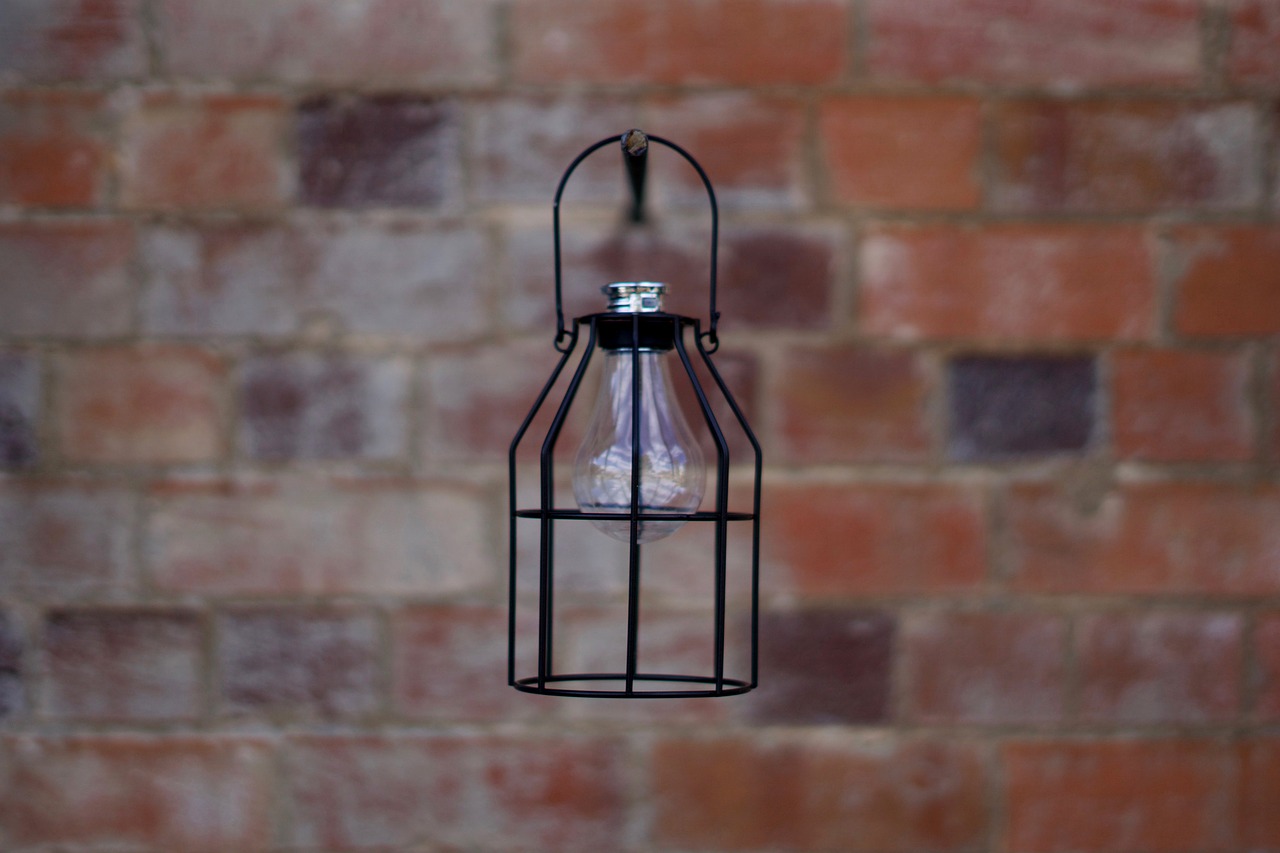 Image - brick wall lamp