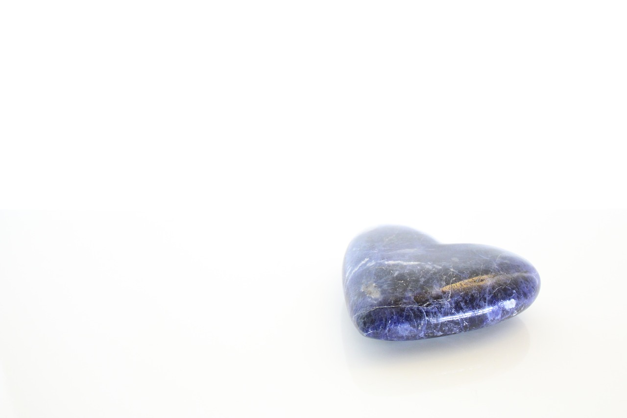 Image - blue heart gem stone heart gem