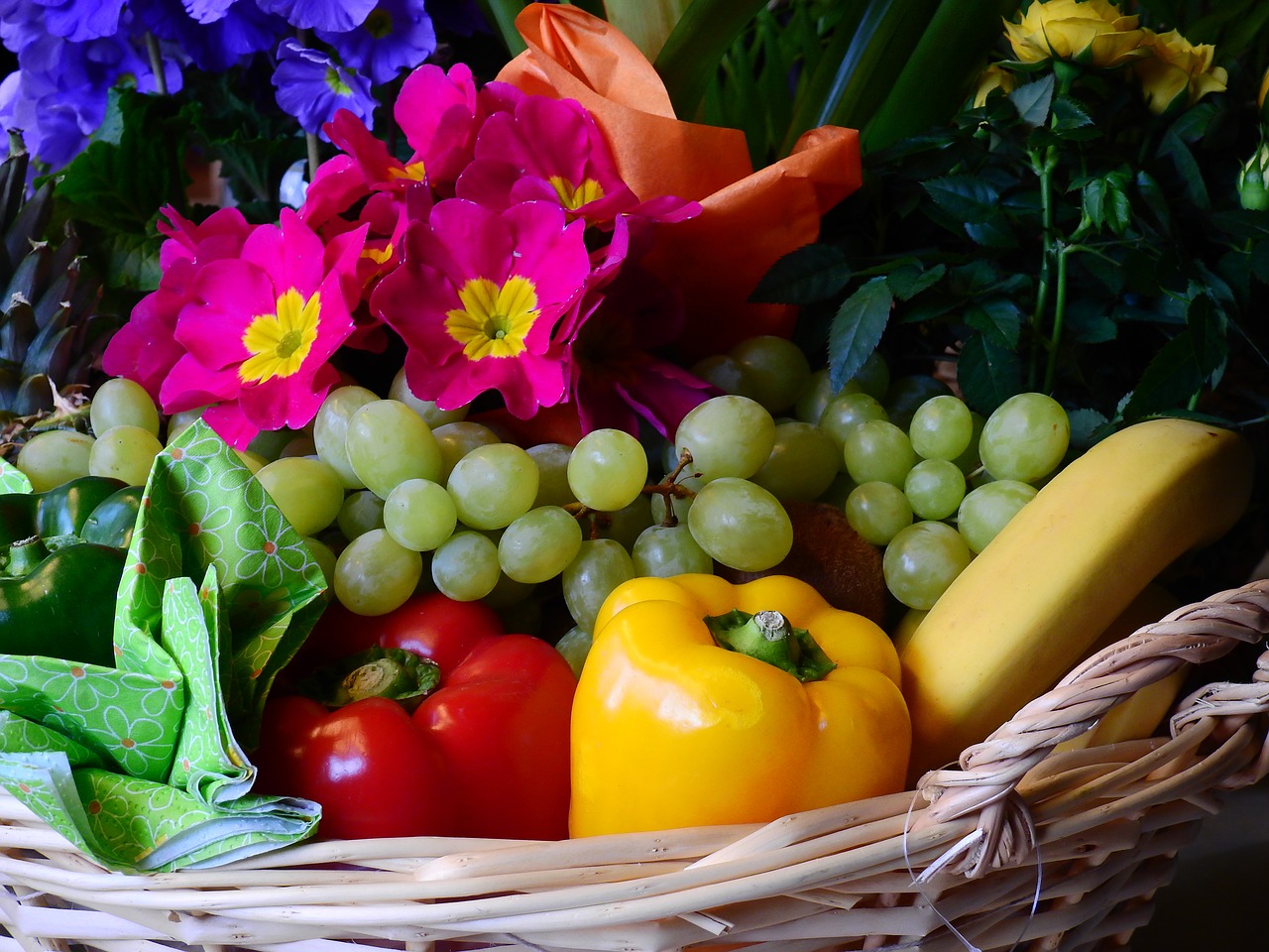 Image - vegetables fruit paprika banana