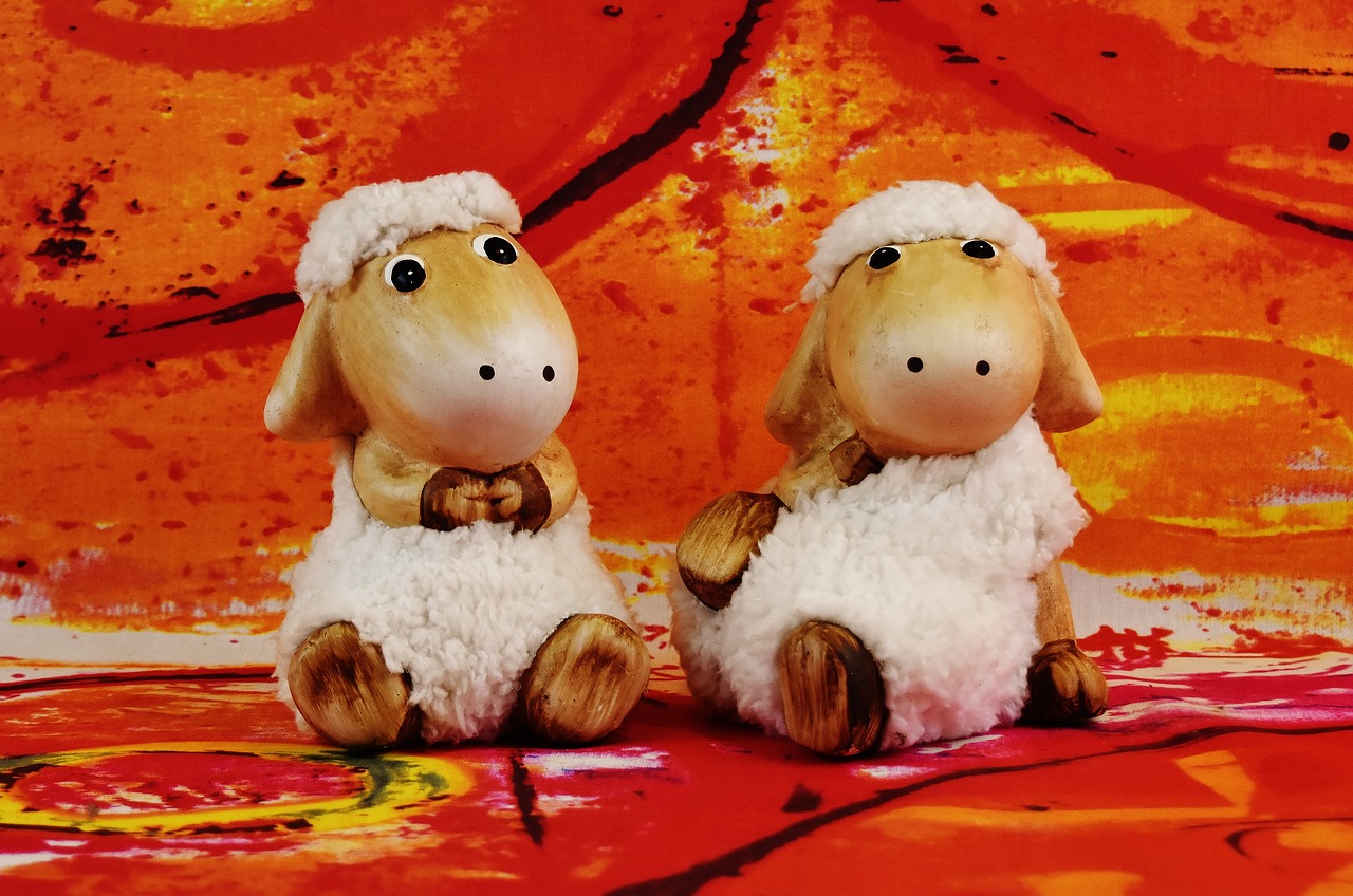 Image - sheep figures cute decoration