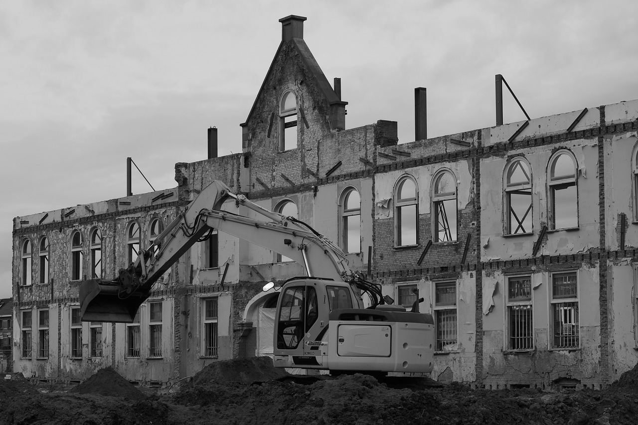Image - excavators dig facade architecture