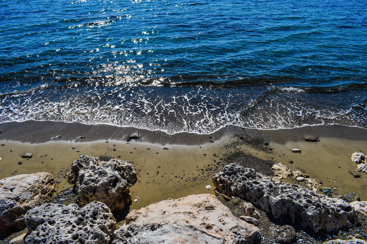 Image - cliff beach sea wave scenery