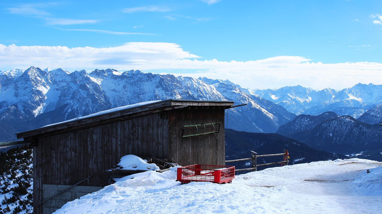 Image - hut mountains valley outlook