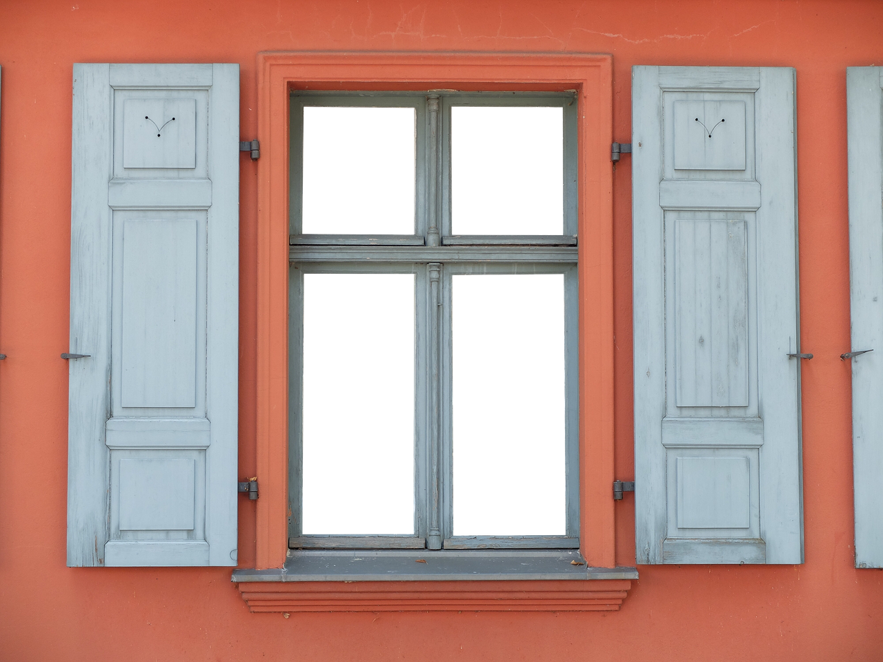 Image - window shutters wood old frame