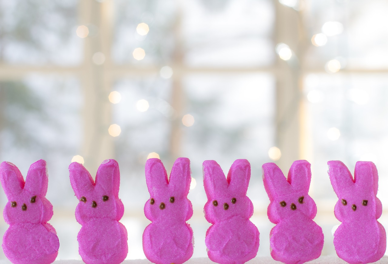 Image - easter bunny peeps pink peeps