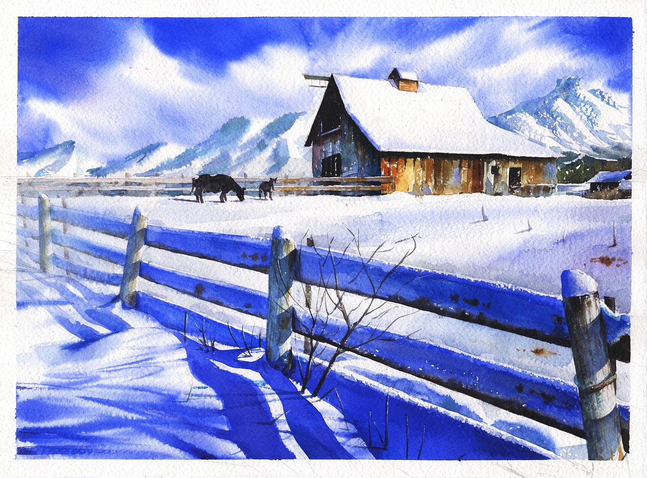 Image - watercolor art fin art landscape