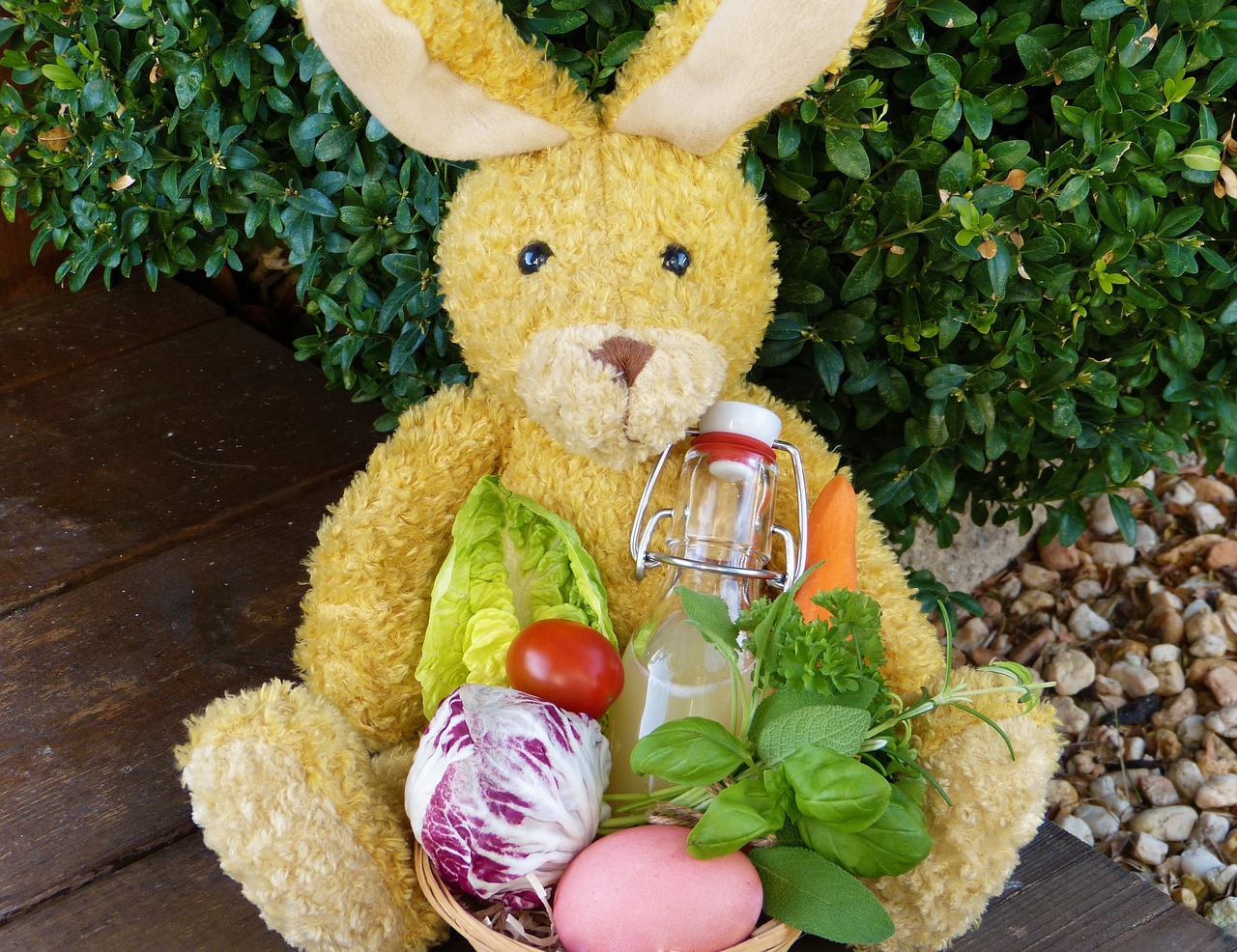 Image - easter bunny easter nest garden out