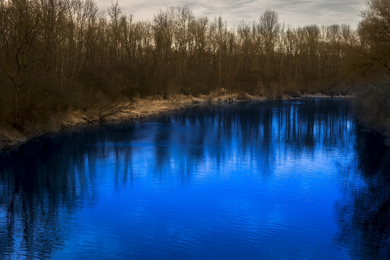 Image - river trees mirroring landscape