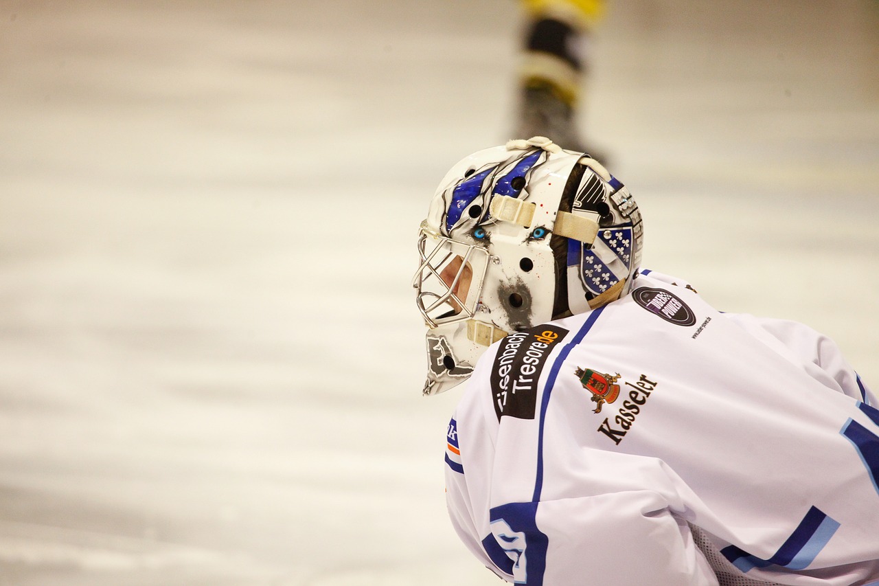 Image - ice hockey goalkeeper ice rink