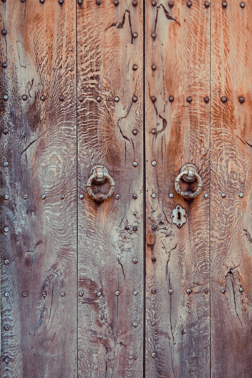 Image - door wood former old entry