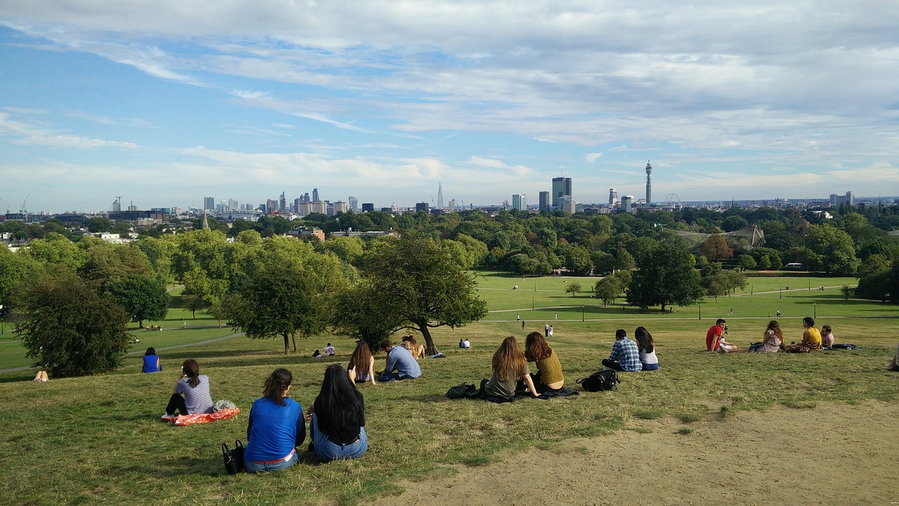 Image - people sitting primrose hill view