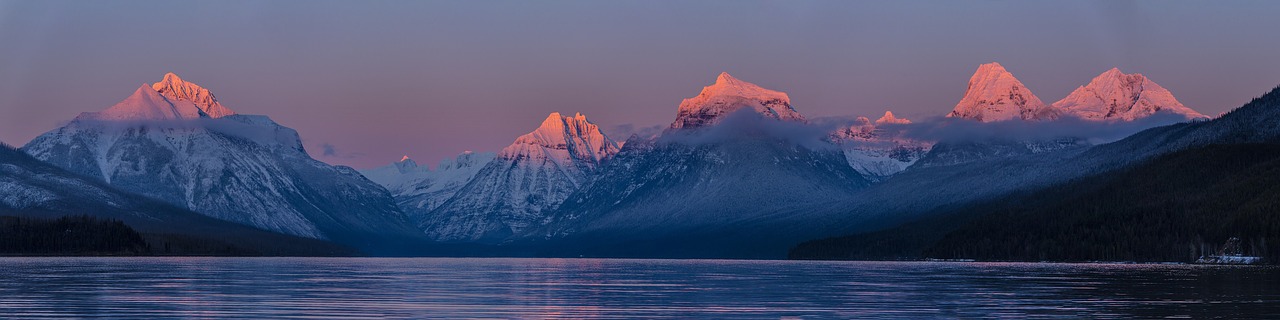 Image - lake mcdonald sunset evening dusk