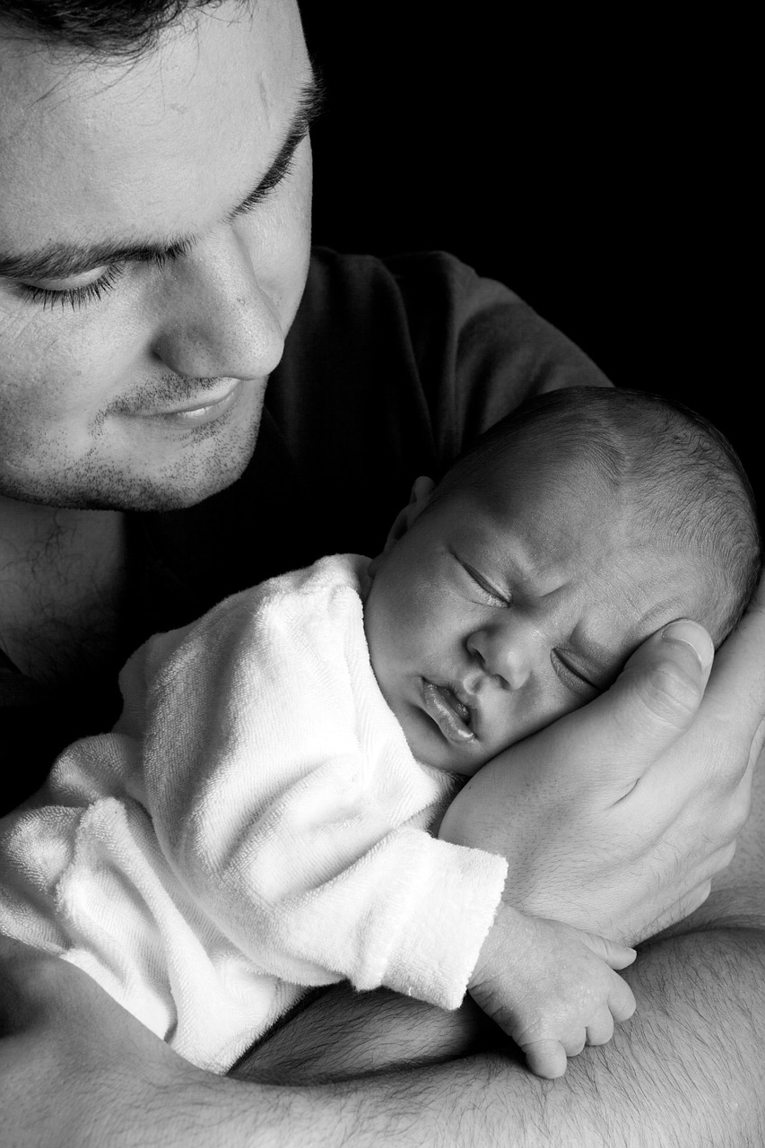 Image - baby care child cute dad face