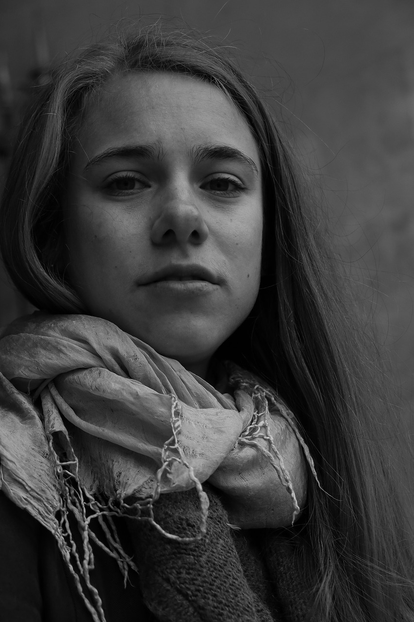 Image - woman model girl with a scarf girl