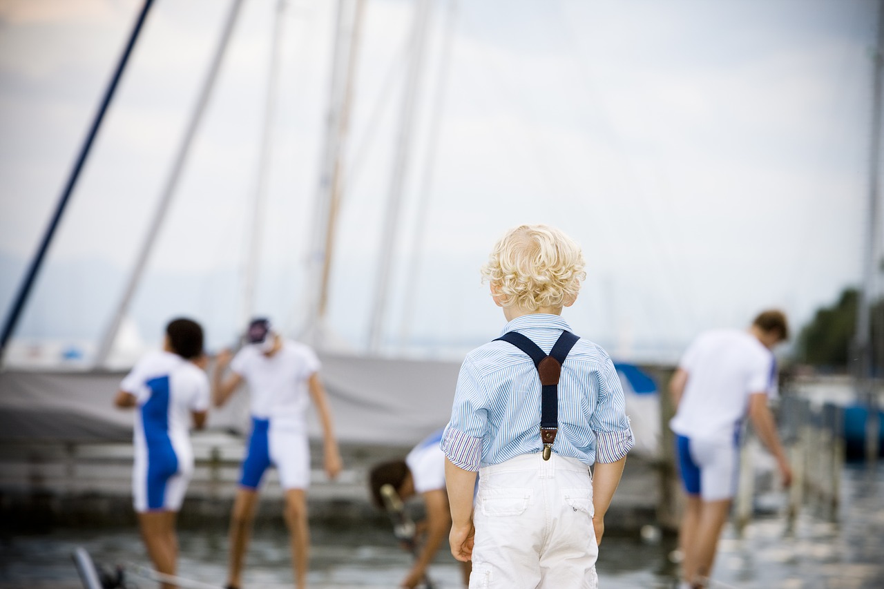 Image - child port water sports boy blond